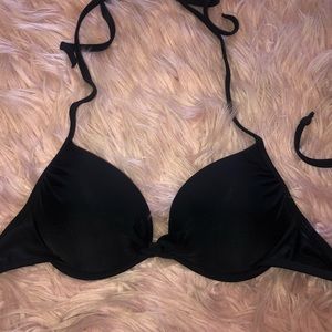 Black tie swim suit top
